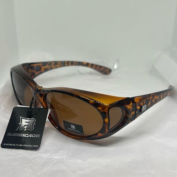 Barricade Tortoise Fit Over Oval Sunglasses – Model PZ-BAR615 - Picture 1 of 3